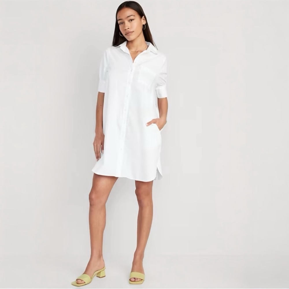 Old Navy White Shirt Dress